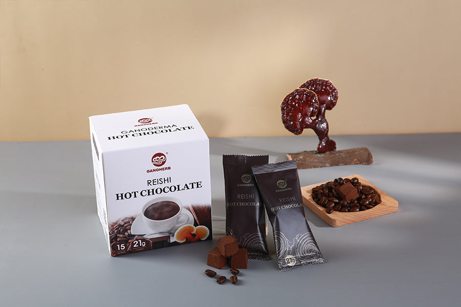 thumbnail interactive-video image 1 of GANOHERB Reshi Mushroom Latte 4-in-1 Instant Coffee - Functional Beverage 1 of 10