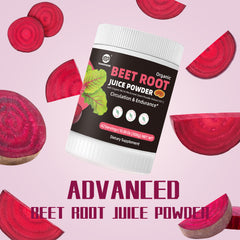 Beet Root Powder, High Concentrated Organic Beet Juice Powder with Reishi Mushroom Spore Powder Extract, Vegan