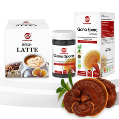 Reishi Mushroom Latte Coffee and Reishi Mushroom Capsules