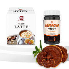 Reishi Mushroom Latte Coffee aaand Reishi Mushroom Capsules