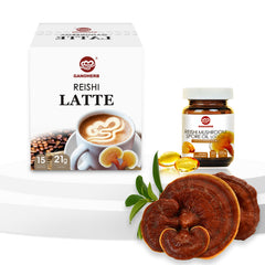 Reishi Mushroom Latte Coffee and Reishi Spore Oil