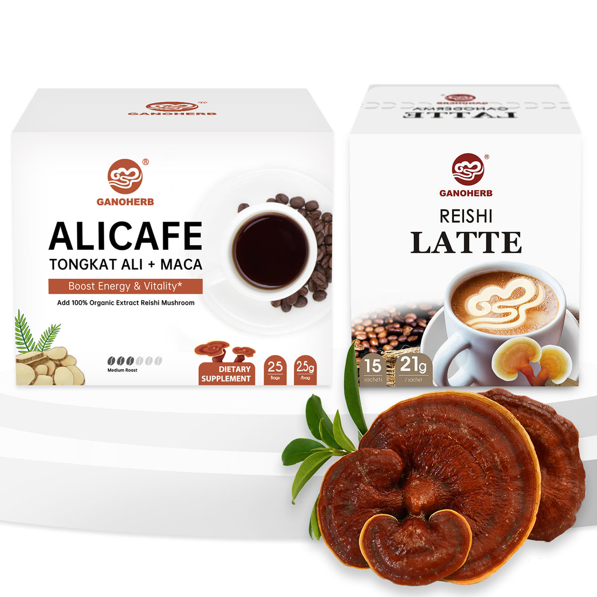 Maca Energy Coffee + Reishi Mushroom Latte Coffee