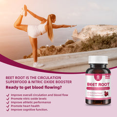 Beet Root Supplements, 4 in 1 Complex, 20:1 Extract, 90 Pills, Vegan Capsules