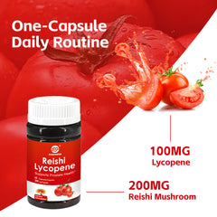 Lycopene Supplement with Reishi Mushroom 300Mg 180 Rapid Release Capsules (Pack of 3)
