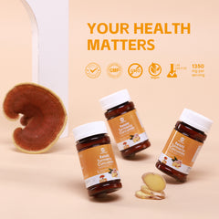 Turmeric Curcumin with Black Pepper 1350mg, Turmeric Supplement 95% Curcuminoids with BioPerine and Reshi Mushroom for Max Absorption, Herbal Digestive & Joint Support