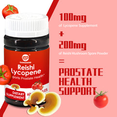 Reishi Lycopene 300Mg 60 Vegan Capsules (Non-GMO & Gluten Free)