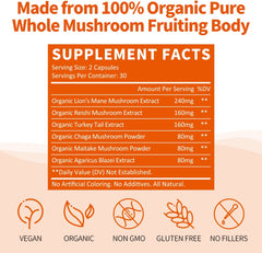 Reishi Lycopene Capsules and Mushroom Complex Capsules