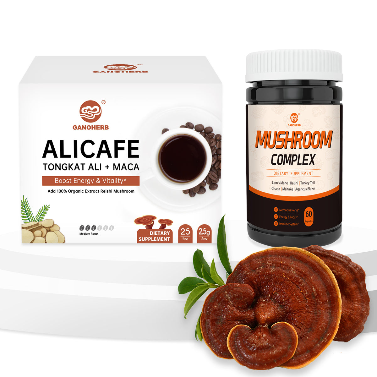 Maca Energy Coffee and Mushroom Complex Capsules