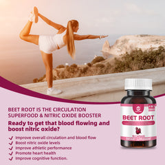 Beet Root Supplements, 4 in 1 Complex, 20:1 Extract, 90 Pills, Vegan Capsules