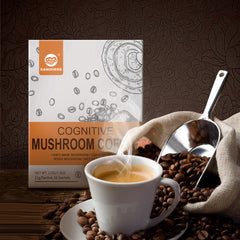 Cognitive Mushroom Coffee with 7 Mushroom Blend for better Focus and Immune Support, 10 Sachets