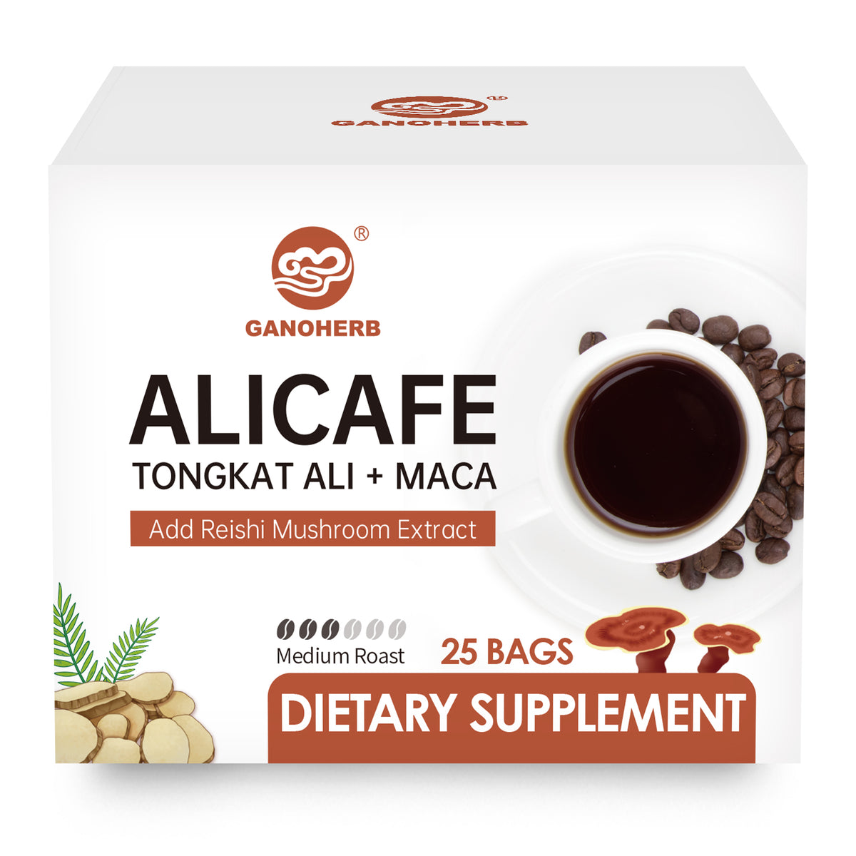 Maca Energy Coffee for Men, 1 box (25 Packets)