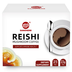 Reishi Mushroom Coffee 2 In 1 Instant Black Coffee (25 Count)