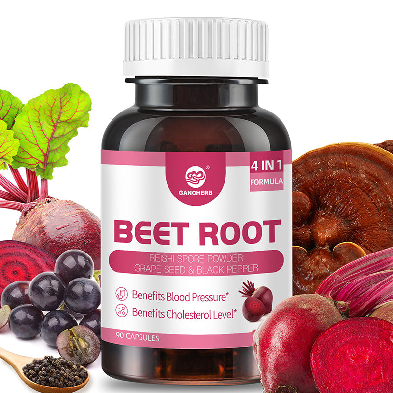 Beet Root Supplements, 4 in 1 Complex, 20:1 Extract, 90 Pills, Vegan Capsules