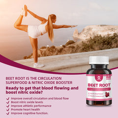Beet Root Supplements, 4 in 1 Complex, 20:1 Extract, 90 Pills, Vegan Capsules