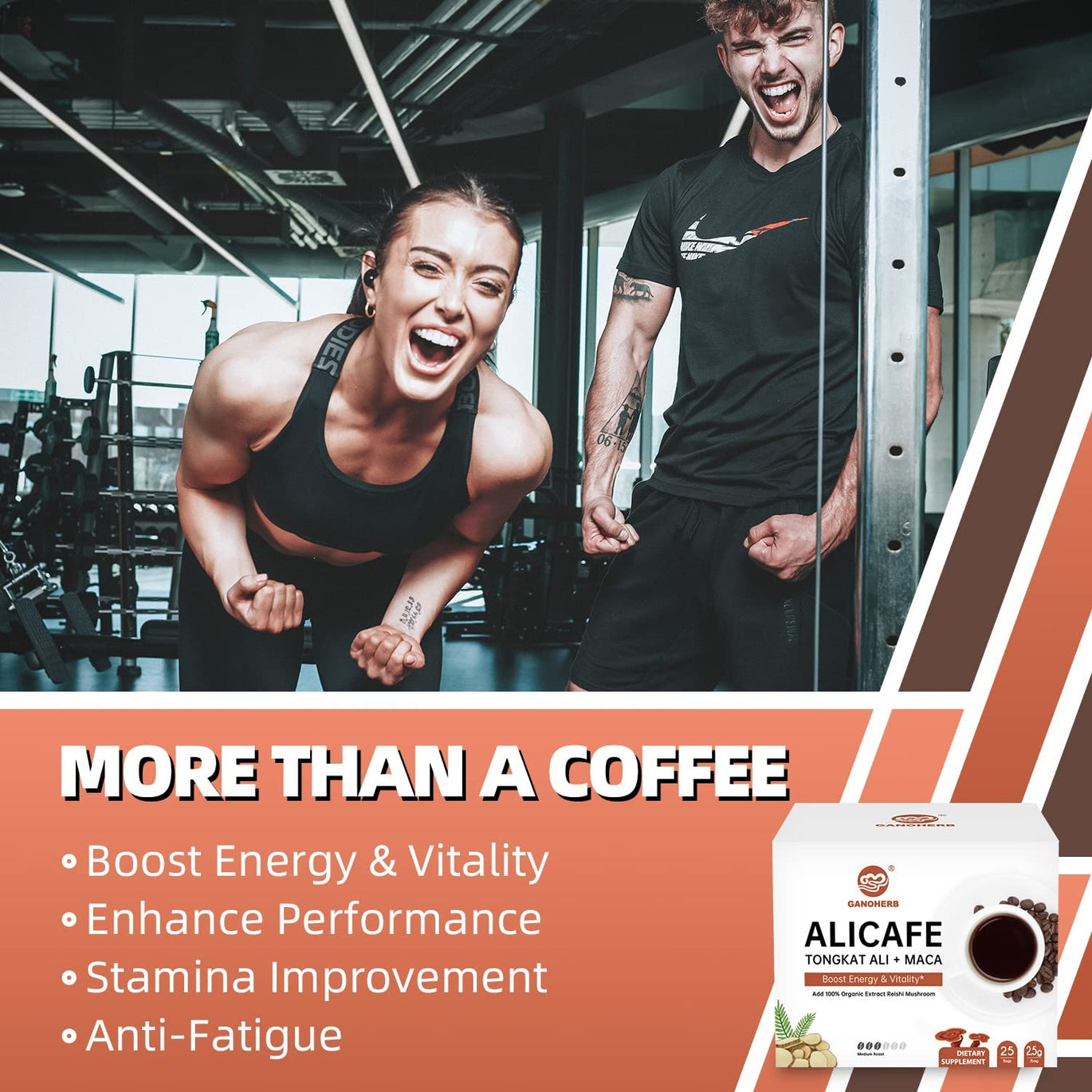 Rich Gano Gold Black Coffee With Ganoderma Reishi – 30 Sticks (5 Boxes) – Vegan, Sugar Free
