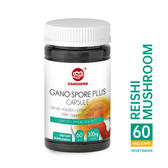 Organic Reishi Mushroom Spore Plus Capsules (60 Veggie Capsules)