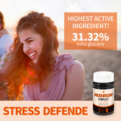 Mushroom Complex - Supplement with 6 Mushrooms - 60 Veggie Capsules