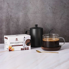 Reishi Mushroom Coffee 2 In 1 Instant Black Coffee (25 Count)