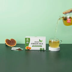 USA Organic Reishi Mushroom Green Tea Bags (20 Count)